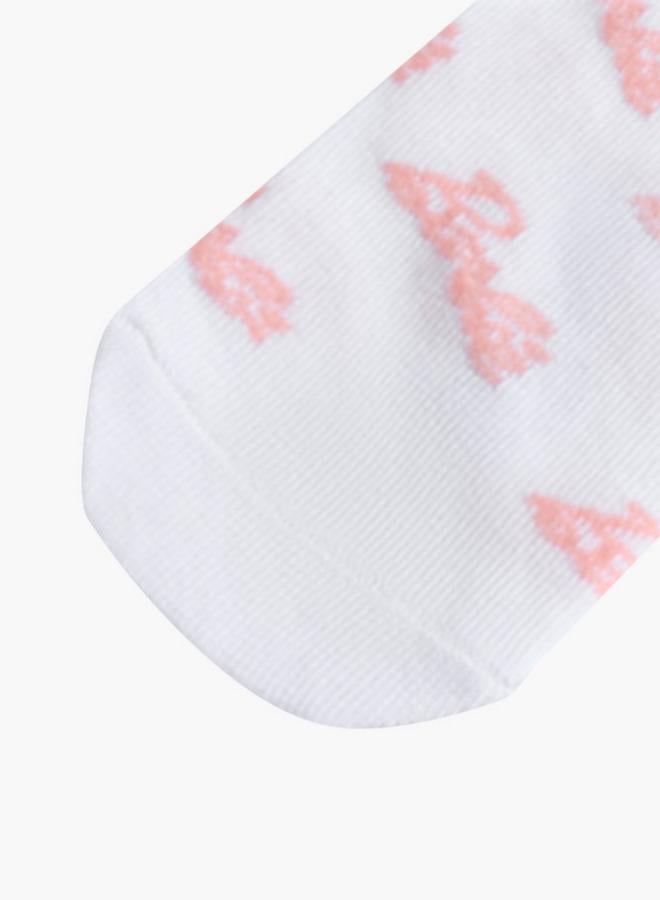 Barbie عبوة من 5 جوارب للفتيات بطول الكاحل مطبوعة - Image 3